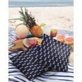 thumbnail image 3 of Pack of 2 Outdoor Pillow Covers, Abstract Yellow Pineapple Blue Background Waterproof Square Throw Pillowcase Cushion Decorative Pillow Covers for Couch Patio Tent, 20x20 in, 3 of 6