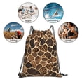 thumbnail image 6 of Leisure Draw String Mouth Backpack 16 X 14 Woven Band Durable Not Easy To Fall Off In Travel Portable Draw String Design Leopard Skin Print Style Firebrick_1, 6 of 8