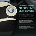 thumbnail image 6 of For 2016-2023 Toyota Tacoma FH Group Custom Fit Neoprene Car Seat Covers Waterproof - Beige Front, 6 of 6