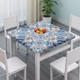 thumbnail image 3 of Colorful Bohemian Print Elastic Tablecloth with Fitted Hem for 34x34 Inch Tables Party Decor and Everyday Use, 3 of 6