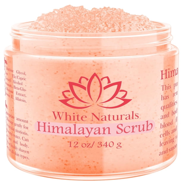 Exfoliante corporal de sal del Himalaya Exfoliante rosa para mujeres Exfoliante para un cuidado suave de la piel Elimina las células muertas de la piel Exfoliación natural de la cara Pies Manos Limpie