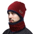 thumbnail image 2 of 2-Pieces Winter Beanie Hat Scarf Set Warm Knit Hat Thick Knit Skull Cap for Men Women, 2 of 7