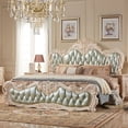 thumbnail image 2 of Wood Fancy Bed Frames Queen Mattress Headboard Master Bedroom Twin King Size Bed Modern Luxury Cama Matrimonial Hotel Furniture My Lux Decor Round, 2 of 20