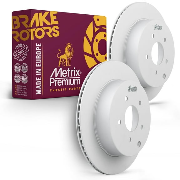 Metrix Premium Chassis Parts - 12.11 inch (307.7mm) 2 PC Rear Coated Vented Disc Brake Rotor Fits INFINITI FX35, FX37, FX45, JX35, M35h, M37, M56, Q50, Q60, Q70, Q70L, QX60, Nissan Murano Pathfinder