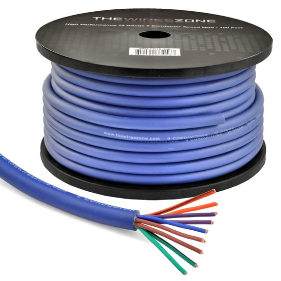 Multi 9 Conductor Blue Speed Wire 18 Gauge CCA Stranded Cable