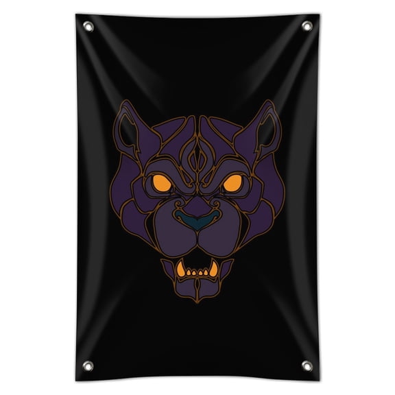 Black Panther Leopard Jaguar Face Tribal Home Business Office Sign
