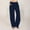 Dark Blue, variant on Motuos Women's Cotton Linen Pants Women Lightweight Blend Wide‑Leg Pants Solid Color Drawstring Loose Flowy Casual Pockets Long Trousers for Everyday Wear