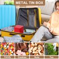thumbnail image 6 of Uxcell Square Tin Box, Metal Storage Tin Box Portable Storage Container with Lid for Tea Candy Treats Gifts Favors Black, 6 of 7