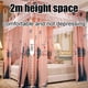 thumbnail image 4 of Bed canopy, dustproof mosquito net, luxurious bed canopy for bedroom decoration, double rod support for easy tallation, 4 of 5