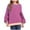 Pink, variant on newwalpole Girls Cotton Long Sleeve Sweathirts Striped Color Block Tops for Size 11-12 Years