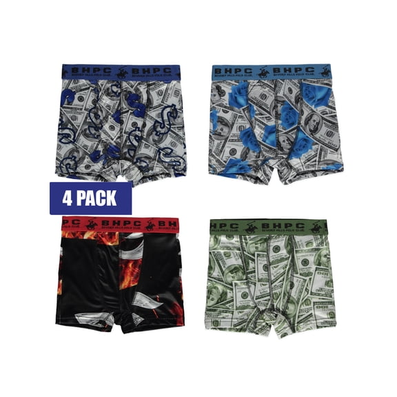 Beverly Hills Polo Club Boys' 4-Pack Money Briefs Underwear Color: multi Size: 8 - 10