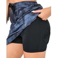 thumbnail image 2 of Little Donkey Andy Women's Athletic Skort Skirts UPF 50+ Quick Dry Golf Tennis Causal Skirt with Pockets Black Floral XL, 2 of 7