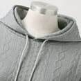 thumbnail image 5 of ZHOUCHANKIDS Cropped Women's Hooded Pullover Stylish Women's Hoodies Drawstring Pullover Casual Sweatshirts Long Sleeve Fashion Tops Grey L, 5 of 9