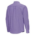 thumbnail image 3 of Men's Antigua Purple ECU Pirates Ellis Woven Tri-Blend Long Sleeve Button-Down Shirt, 3 of 3