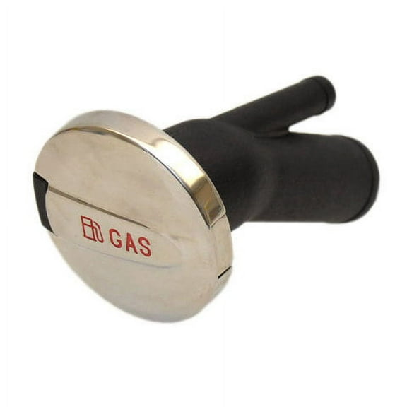 BluSkies Boat Gas Deck Fill BK0110004 | Vented 1 1/2 Inch Black Silver