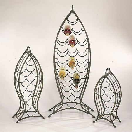 Cape Craftsmen Nested Fish 3 Piece 35 Bottle Wine Rack Set