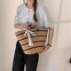 thumbnail image 3 of Bolso de mano tejido de paja para mujer bolso trenzado de paja bolsos de mano para fiesta y vacaciones, 3 of 7