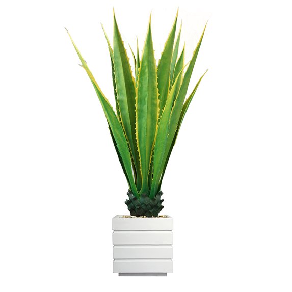 Vintage Home Artificial Faux Real Touch 54" Tall Agave Plant And Fiberstone Planter