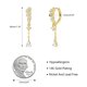 thumbnail image 5 of Pendientes ALEXCRAFT chapados en oro de 14K con circonitas cúbicas, colgantes, 5 of 9