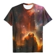 thumbnail image 3 of UPPADA T-Shirts d'Été pour Femmes à Imprimé Graphique, Col Ras du Cou, Décontractés, Manches Courtes, Coupe Ample, Chandails à Enfiler, Mode, Vacances, Plage, Blouses Multicolores, TG, 3 of 4