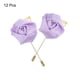 thumbnail image 3 of Ramilletes de Rosa Unique Bargains 12 Pcs para Hombres Ceremonia de Boda Color Lila Claro, 3 of 5