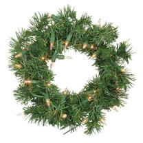 Northlight 10" Prelit Deluxe Windsor Pine Artificial Christmas Wreath - Clear Lights