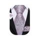 thumbnail image 1 of Set de corbatas Barry.Wang, seda, plata, gris y rosa, 150 cm, 1 of 7