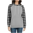 thumbnail image 4 of EchfiProm Sweatshirt for Womens with Pockets Hooded Gray Hoodies Pullover Comfy Womems Tops Long Sleeve, 4 of 6