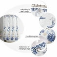 thumbnail image 5 of Shower Curtain Bathroom Set Ocean Starfish Blue Coral Waterproof Fabric Shower Curtains with Grommets&Hooks Boat Nautical Anchor Privacy Bath Curtain for Bathtub 72x72in, 5 of 7