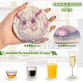 thumbnail image 3 of 6 Coil Coasters 3.94x3.94x0.24 Inch Water Coasters Drink Coasters with Cup Holders Absorbent Coasters Heat Resistant for Bar Protection Super Cool Sheep, 3 of 7