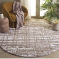 thumbnail image 2 of SAFAVIEH Rumi Selma Abstract Polyester Shag Area Rug, Beige/Ivory, 6'7" x 6'7" Round, 2 of 10