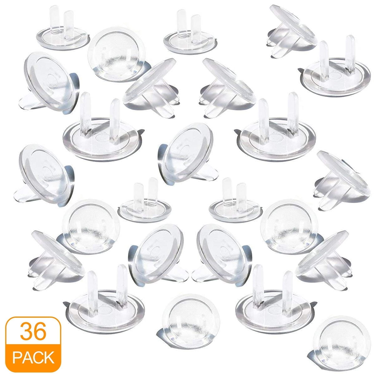 Pack of 36 Outlet Plug Covers Ultra Clear Child Proof Electrical