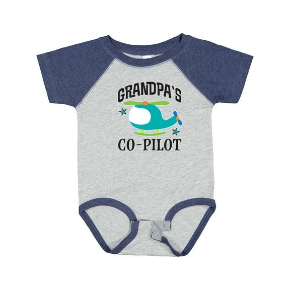 Inktastic Grandpas Co-pilot Grandson Boys Baby Bodysuit