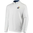 thumbnail image 2 of Men's Colosseum White Kansas Jayhawks Tortugas Logo Quarter-Zip Jacket, 2 of 4