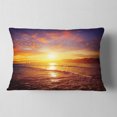 thumbnail image 2 of Designart Cullera Playa Los Olivos Beach - Modern Beach Throw Pillow - 12x20, 2 of 5