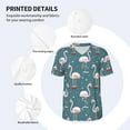 thumbnail image 5 of Fotbe Flamingo Baseball Jersey Shirt for Men and Women, Casual Short Sleeves Button Down T-Shirt-X-Large, 5 of 9