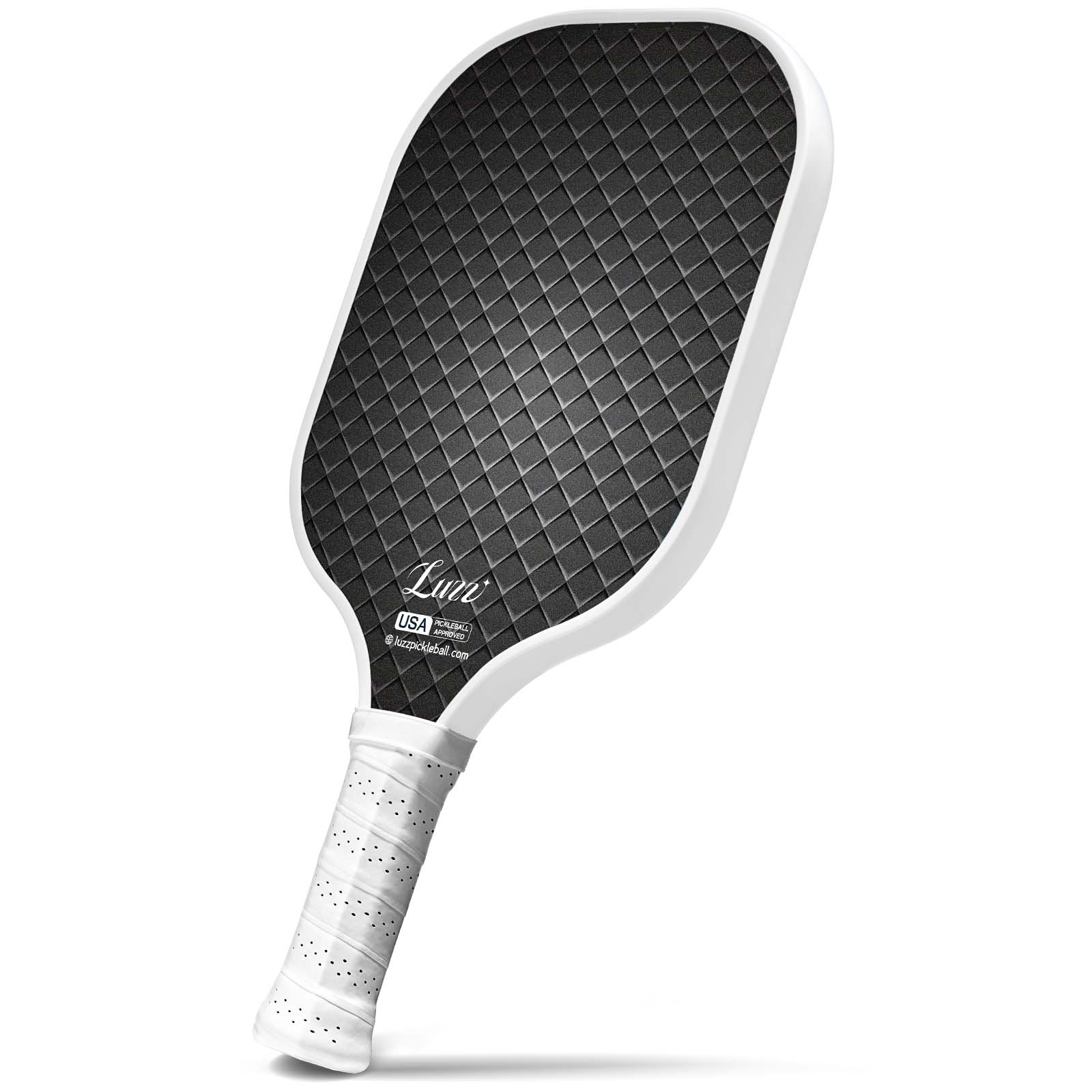 LUZZ Carbon Fiber Pickleball Paddle Set of 2 with 4 Balls and Carry Bag, USAPA Approved, T705 Pickle Ball Rackets for All Skill Level