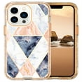 thumbnail image 7 of Mantto for iPhone 14 Pro Max 6.7 Inch Case, Slim Crystal Rubber Bumper Marble Pattern Hard PC Soft Silicone Drop Protection Cover for iPhone 14 Pro Max 5G 2022, White Grid Marble, 7 of 7