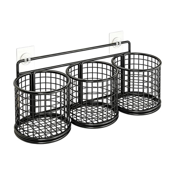 No Drill Wall Mounted Storage Rack, Kitchen Ginger Garlic Storage Basket, Household Spice Jar Organizer, No Drill Wall Mounted Storage Rack