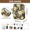 thumbnail image 3 of Haosy Accordion File Organizer Zipper Binder 500 Sheet 6-Tab Expanding File Folder Multi-Pocket 1.2 Inch 3 Ring Brown Cream Roses, 3 of 7