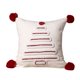 thumbnail image 1 of Funda de cojín con diseño de árbol de Navidad y borlas Decoración con bolas de pelo Funda de cojín estilo rústico, 1 of 7