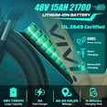 thumbnail image 3 of 26" x 4.0 Fat Tire Electric Bike for Adults, 749W Electric Mountain Bicycle with 48V 15Ah Removable Battery, 7-Speed，Front Suspension，Step Through E Bike UL2849 Certified, 3 of 7