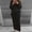 🔥 Black, variant on Womens Two-Piece Cable Knit Sweater and Midi Skirt Set Round Neck Long Sleeve Warm Stretchy Ribbed Fabric Cozy Loungewear for Home Casual Office Autumn Winter