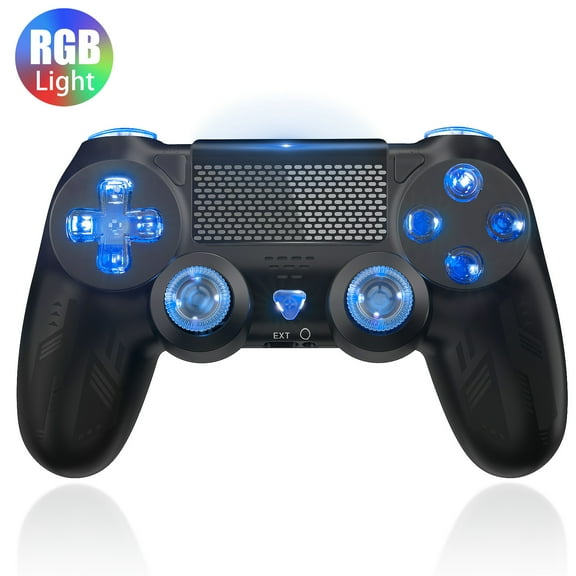 Bonadget RGB Wireless Controller for P4, X-Design Gamepad Joystick Controller with Enhanced Dual Vibration /Analog Sticks/6-Axis Motion Sensor and Charging Cable