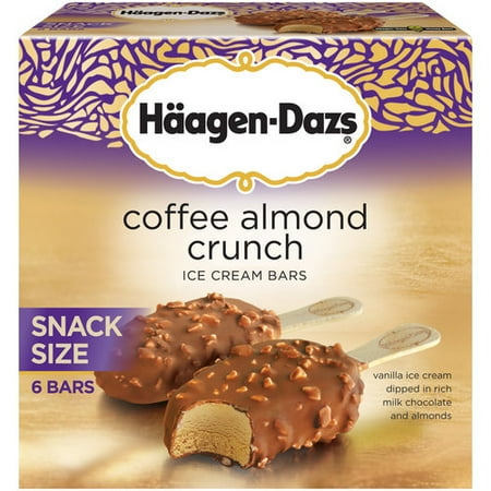 Haagen-Dazs Coffee And Almond Crunch Ice Cream Bars, 11.1 oz
