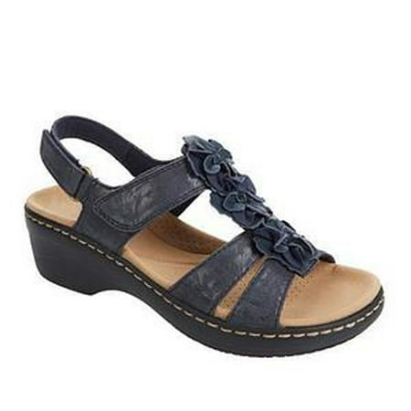 

Hollow Slope With Fish Mouth Flowers Casual Comfortable Sandals Female