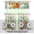 thumbnail image 6 of Fall Thanksgiving Kitchen Curtains Valances and Tiers 3 Piece Set,Eucalyptus Buffalo Plaid Pumpkin Farmhouse Rod Pocket Kitchen Cafe Curtain over Sink Window for Autumn Decor 36 Inch (Multi Color), 6 of 6