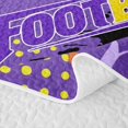 thumbnail image 5 of Erosebridal Soccer Cleat Twin Quilt Set, Purple Yellow Watercolor Twin Coverlet Set for Boys and Girls, 2-Piece, 5 of 7