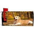 thumbnail image 2 of Coolnut Magnetic Mailbox Cover, Autumn Golden Retriever Sitting Post Mail Box Cover Mail Wraps Cover, Oversize 25.4" L x 20.78" W, 2 of 5
