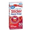 Great Value Fresh Seal Slider Zipper Gallon Storage Bags, 30 Count